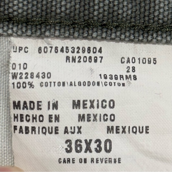 Dickies Carpenter Pants Workwear Olive 36x30 Vintage Utility Heavyweight Cotton - Picture 11 of 11